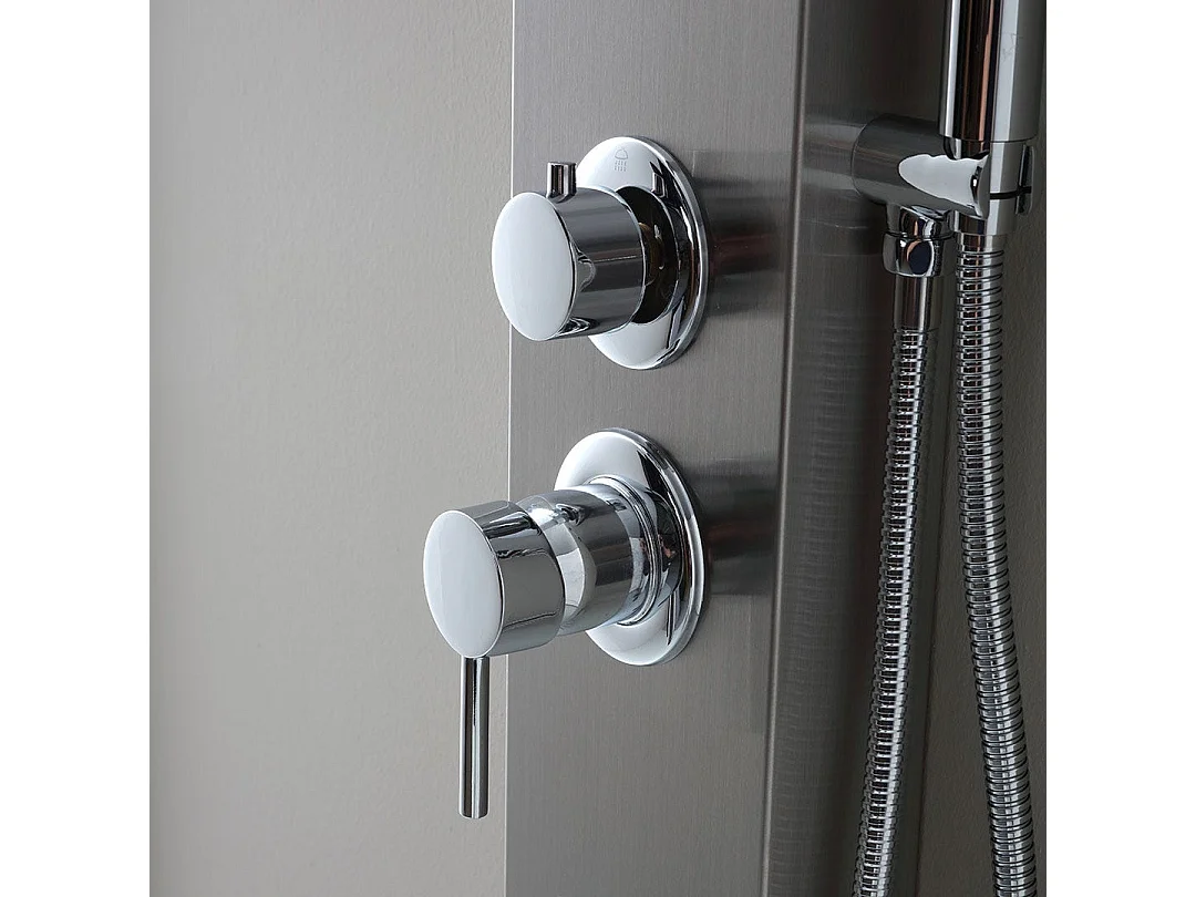 Panneau De Douche En Acier Inoxydable Avec Jets Hydromassants Chromés