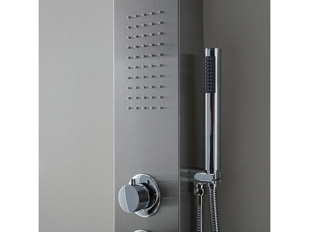 Panneau De Douche En Acier Inoxydable Avec Jets Hydromassants Chromés