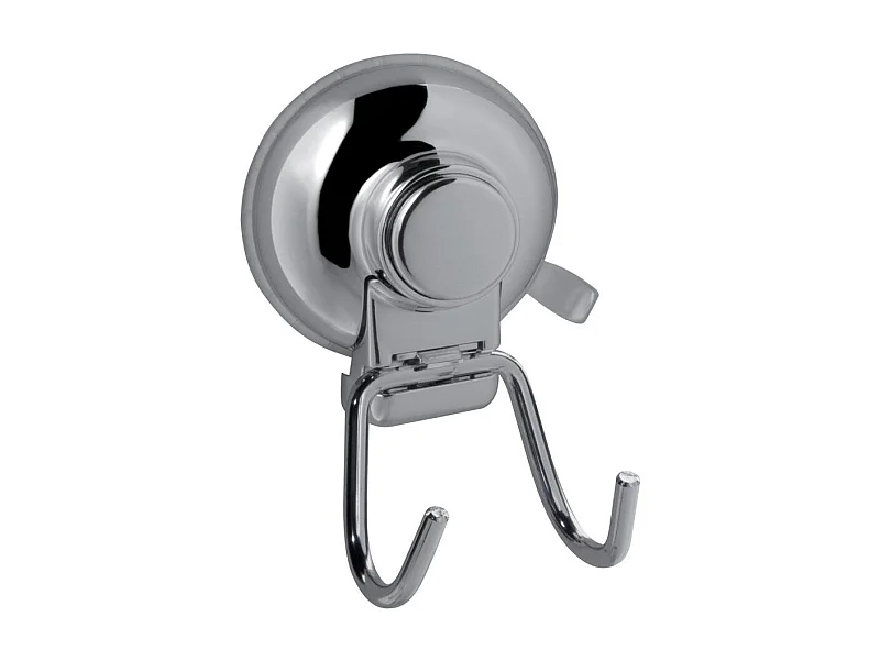 Cintre À 2 Crochets Avec Ventouse En Métal Chromé | Menta