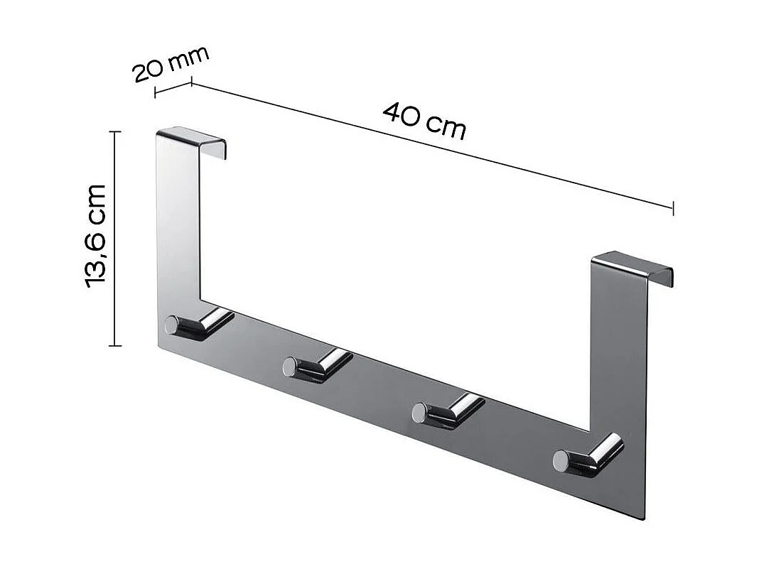 Porte-Manteaux Multiples En Acier Chromé
