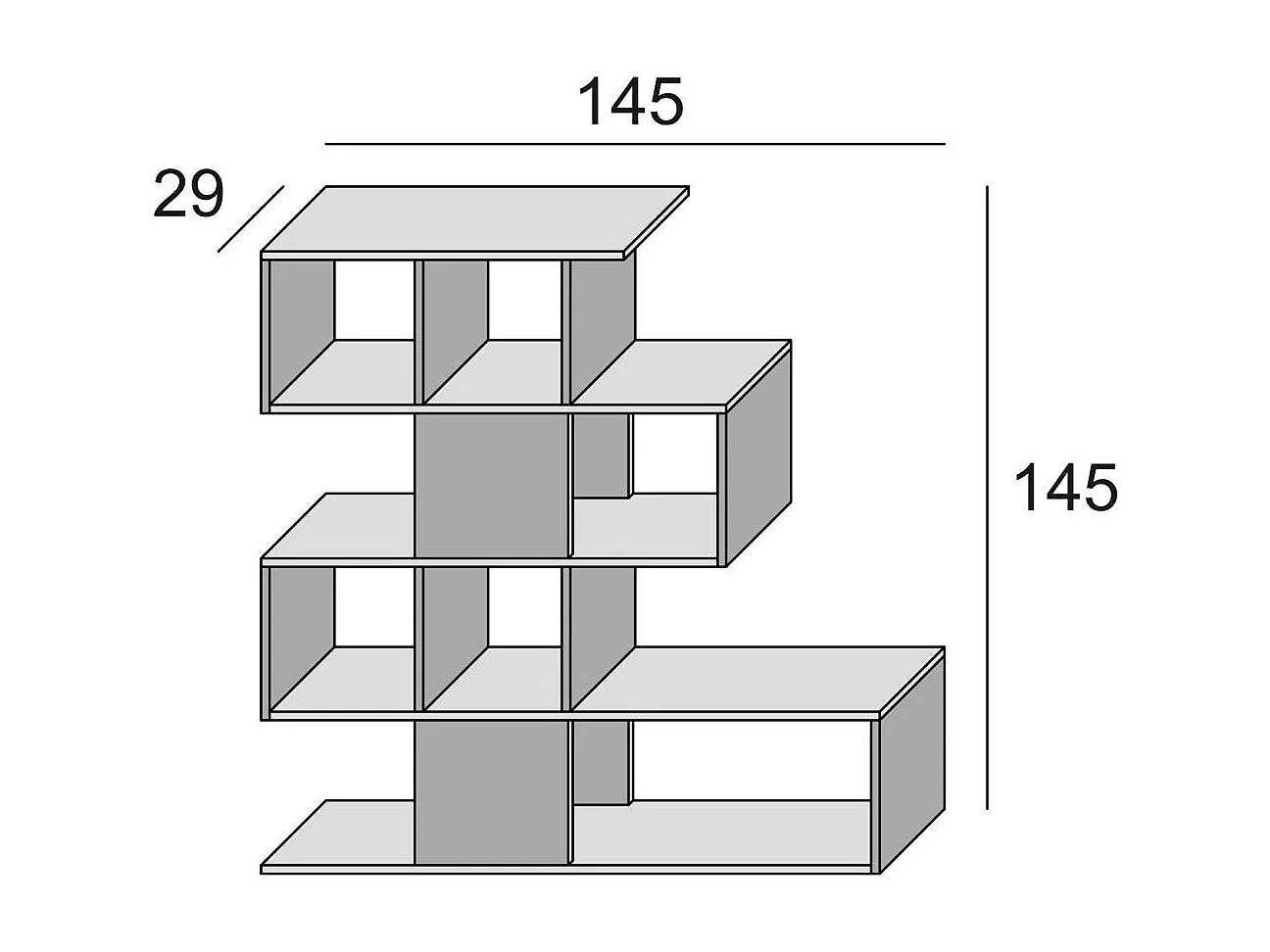 Étagère Moderne En Chêne Et Blanc