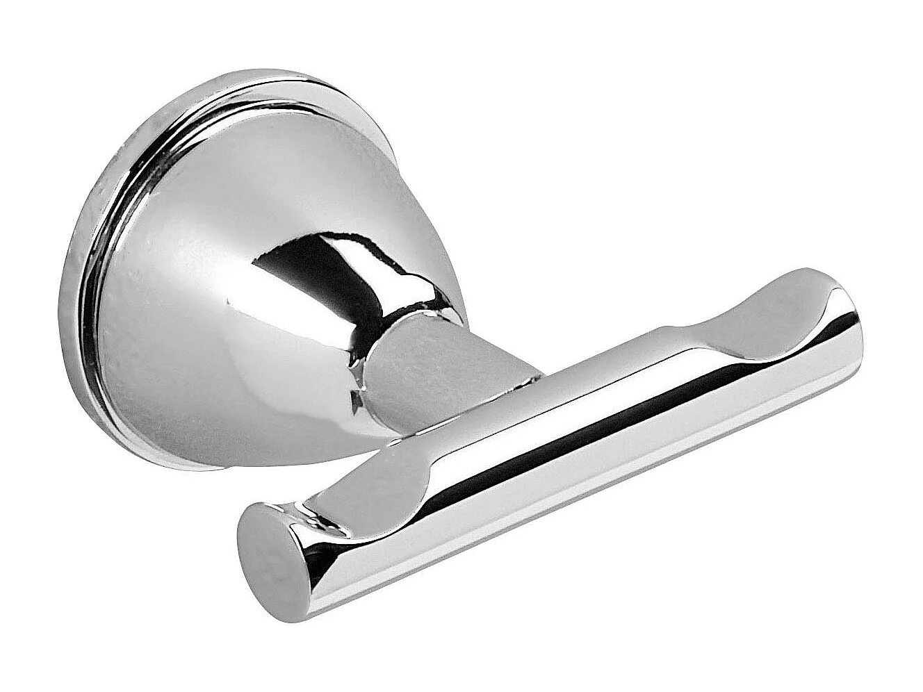 Crochet Chromé Avec Double Attache Et Fixation Murale | Gemma