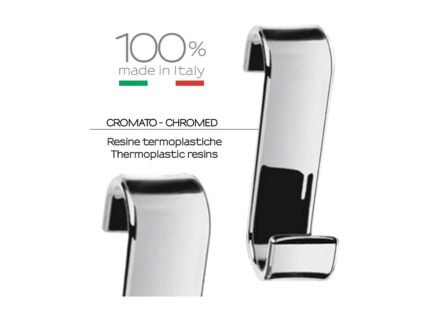 Crochet De Radiateur Vertical En Résine Chromée | Merlino