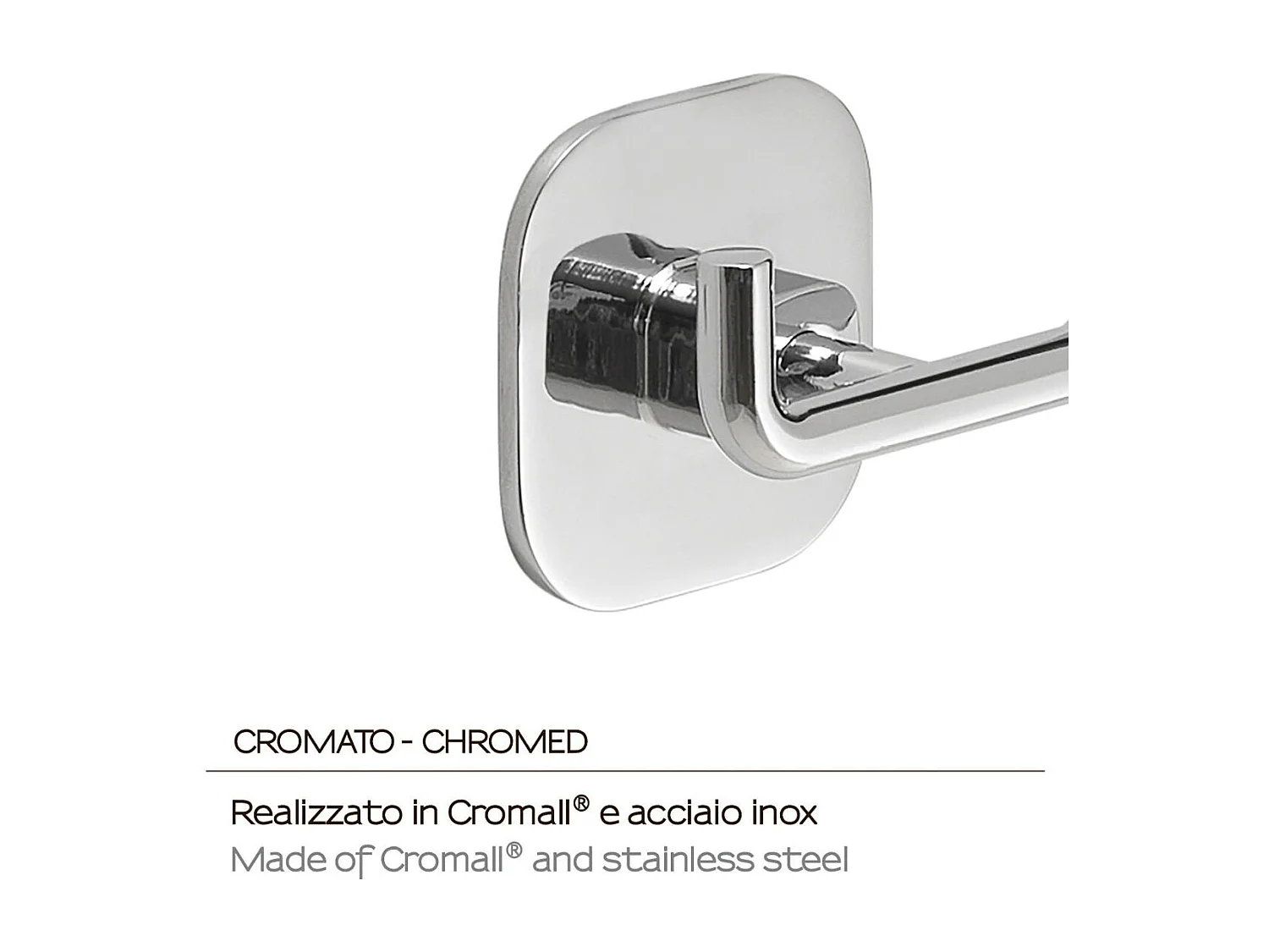 Cintre Double Pour Serviettes Ou Peignoirs Acier Inoxydable Chromé  | Timo