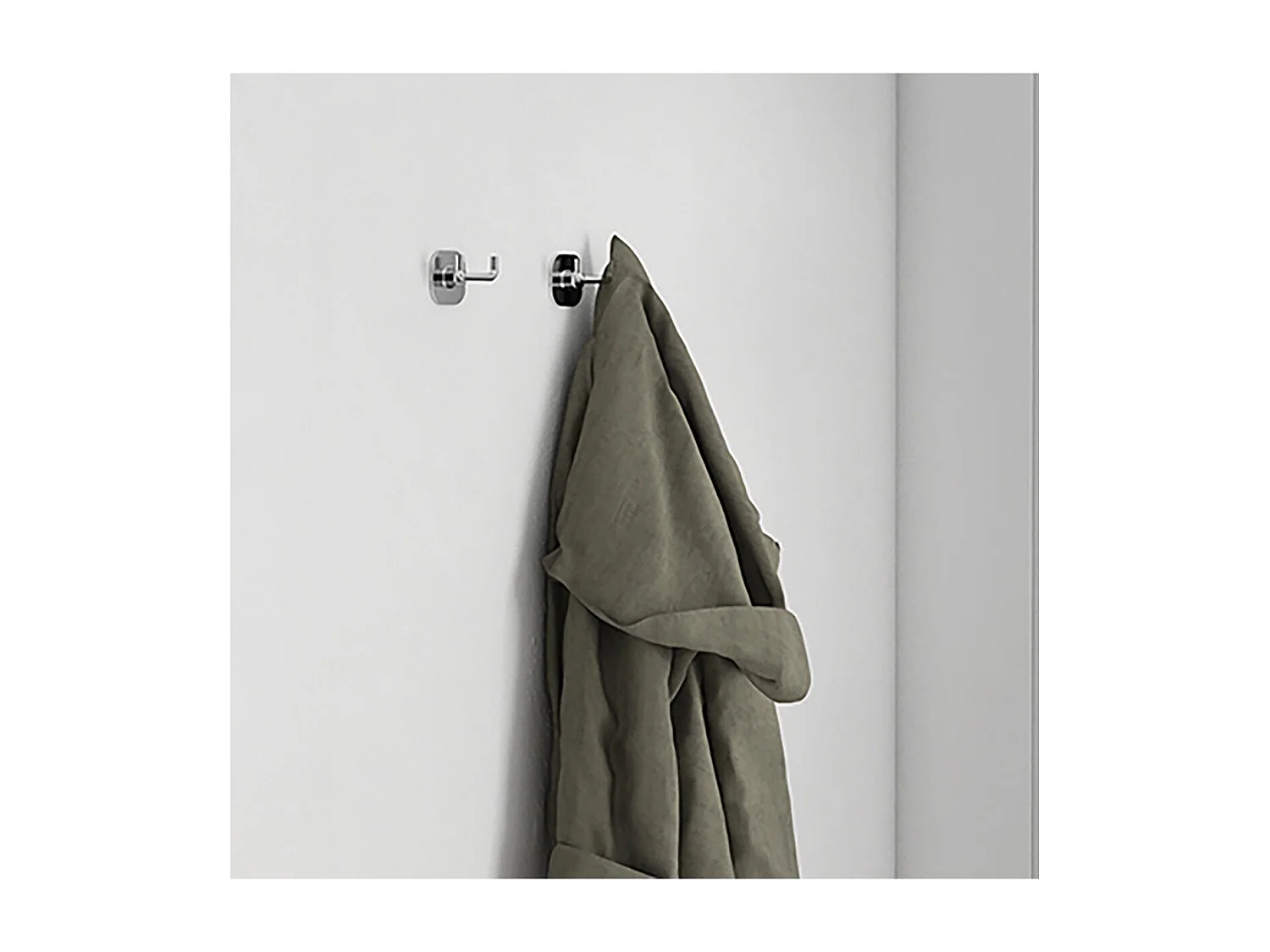 Cintre Double Pour Serviettes Ou Peignoirs Acier Inoxydable Chromé  | Timo