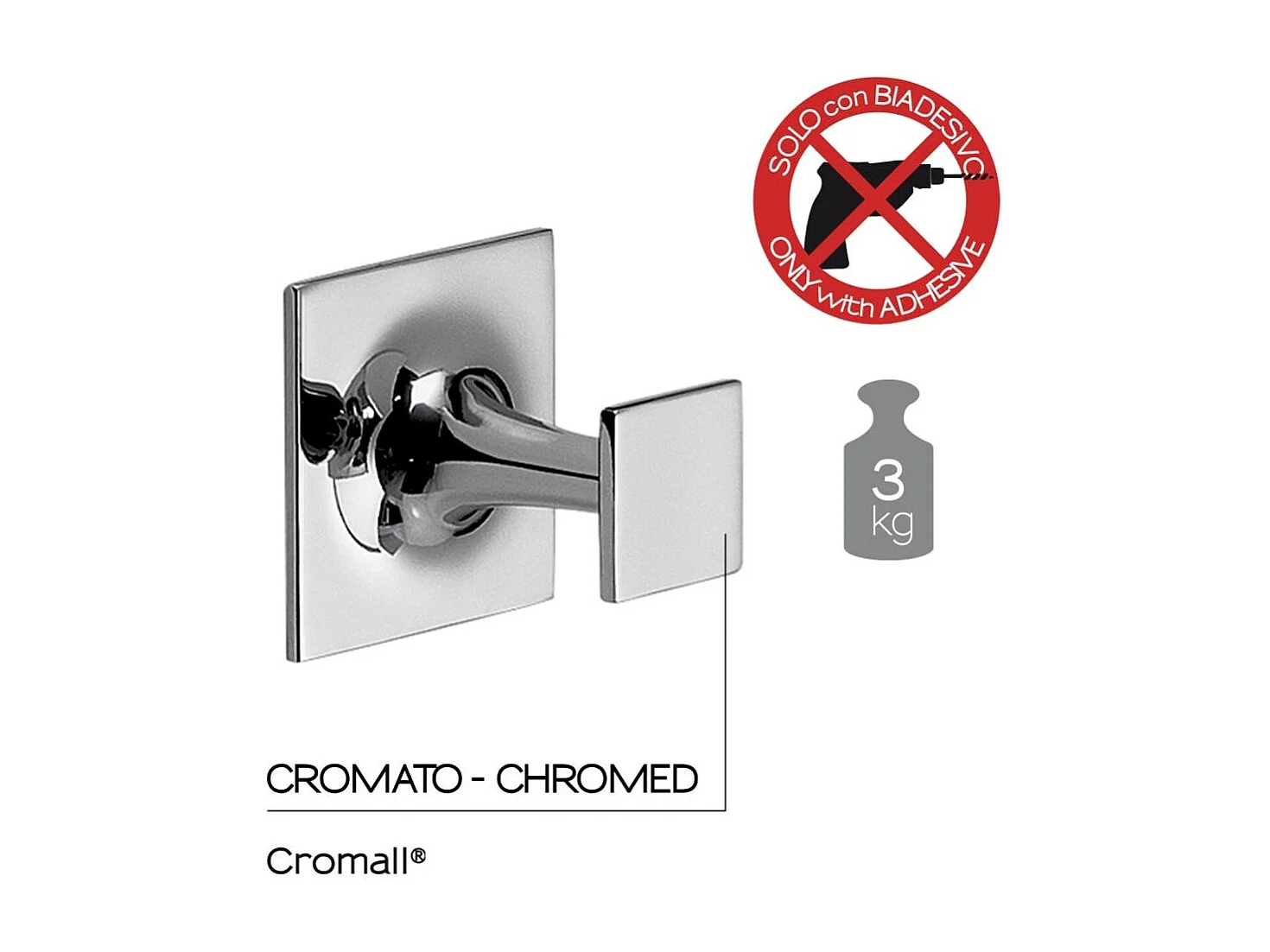 Mimosa Cintre Mural En Laiton Chromé  | Mimosa