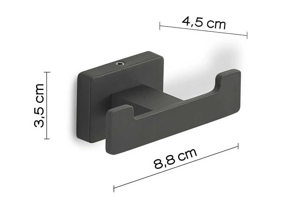 Porte-Manteau En Acier Noir Mat | Atene