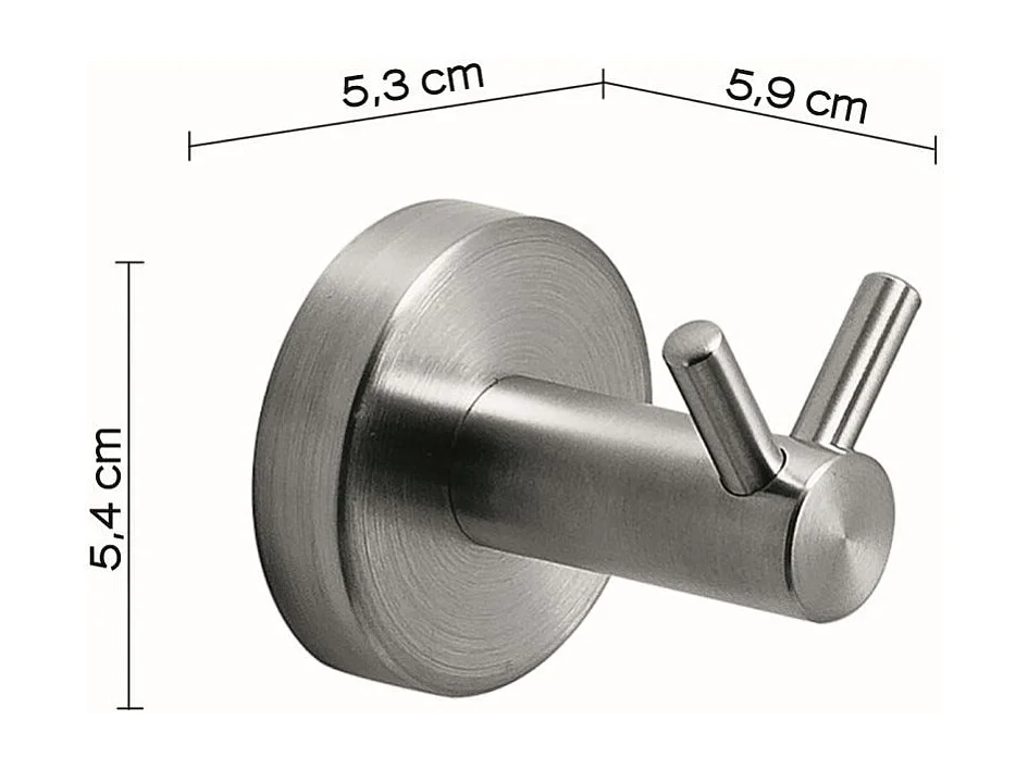 Double Porte-Manteau En Acier Chromé Brossé | Loto