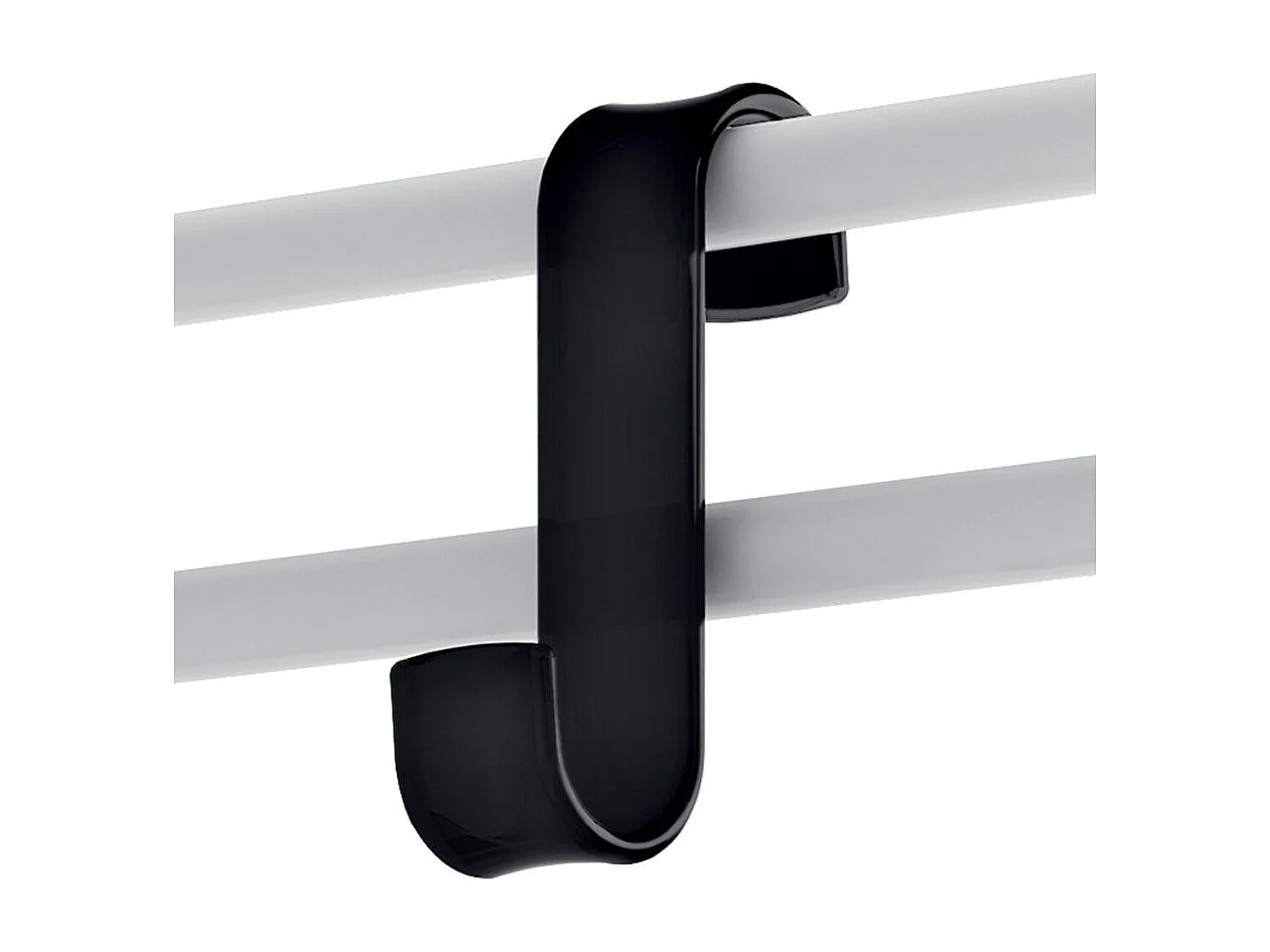 Cintre Porte-Serviettes En Plastique Noir | Merlino