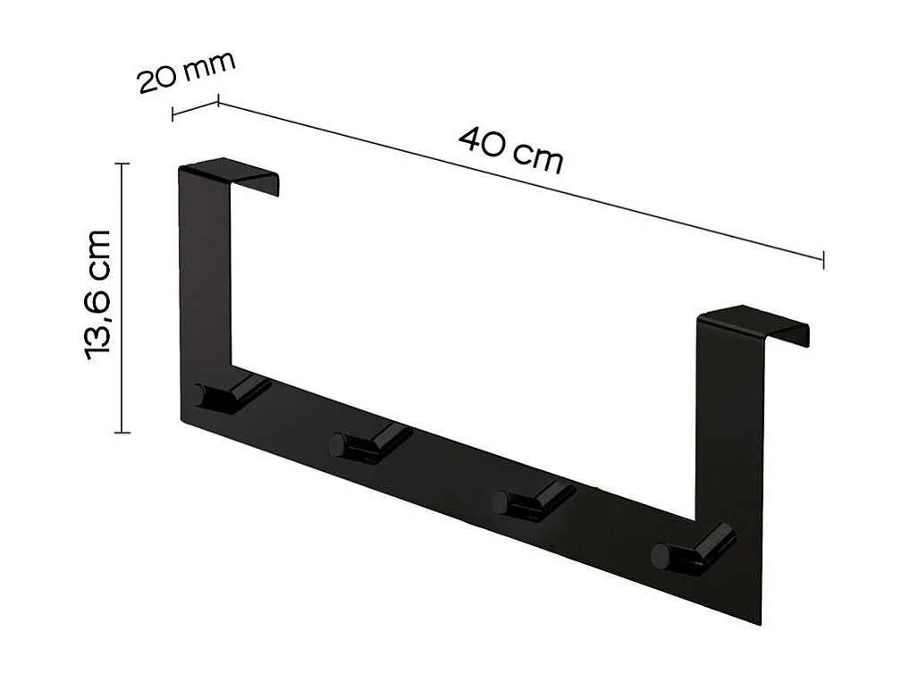 Cintre De Porte En Acier Noir Mat
