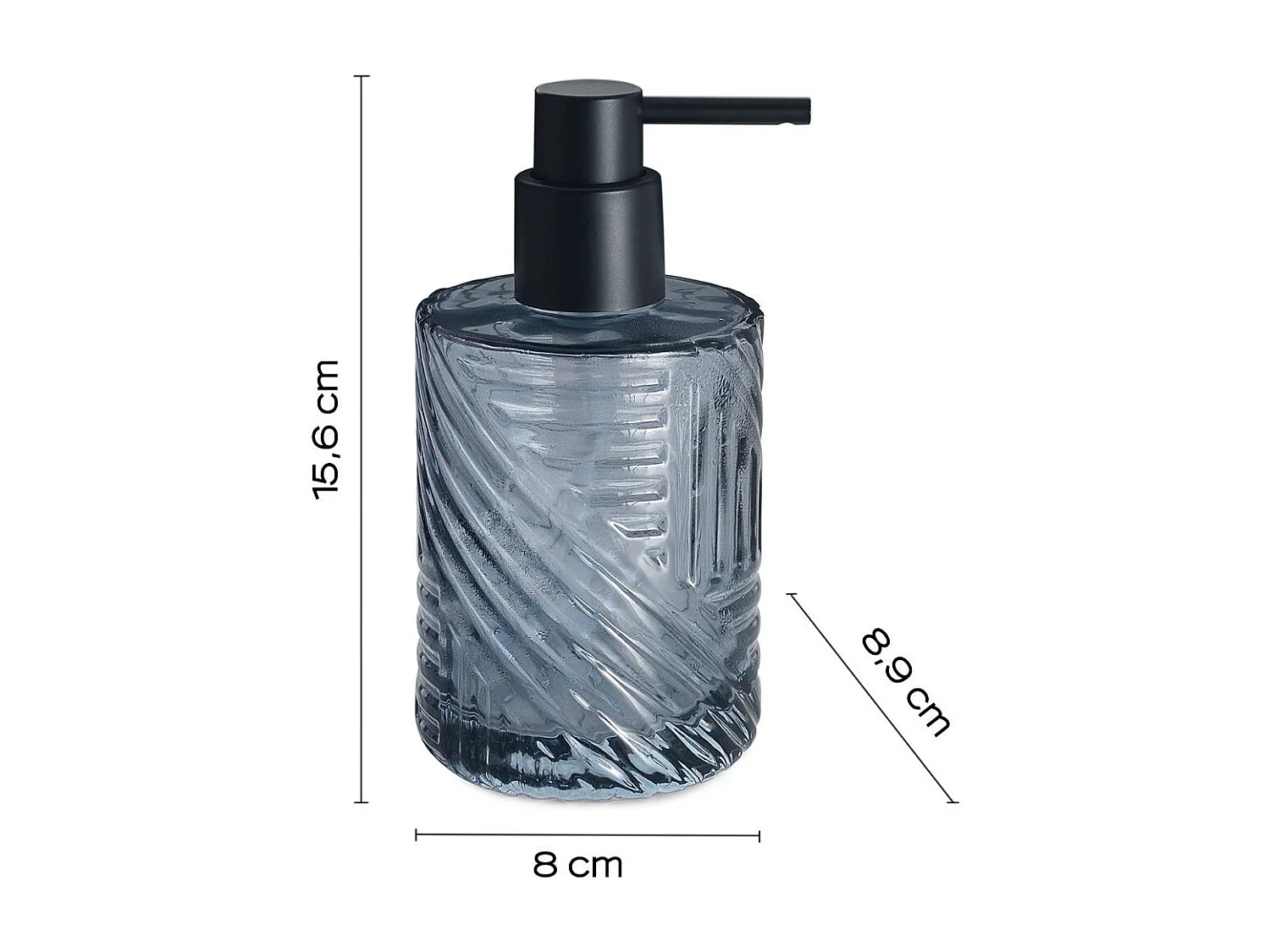 Distributeur De Savon En Verre Bleu 300 Ml  | Fiordalso