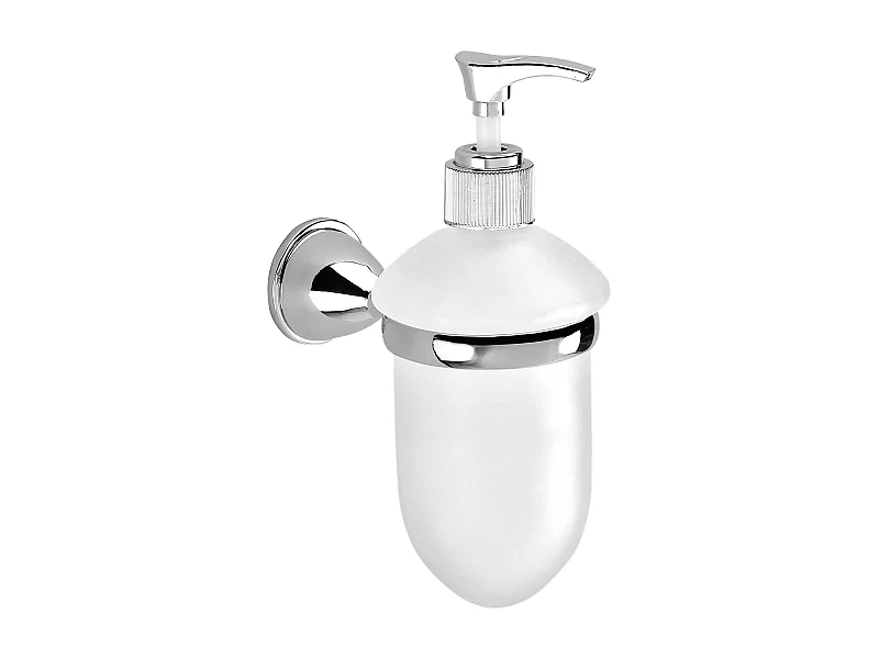 Distributeur De Savon Avec Fixation Murale Et Récipient En Verre | Gemma