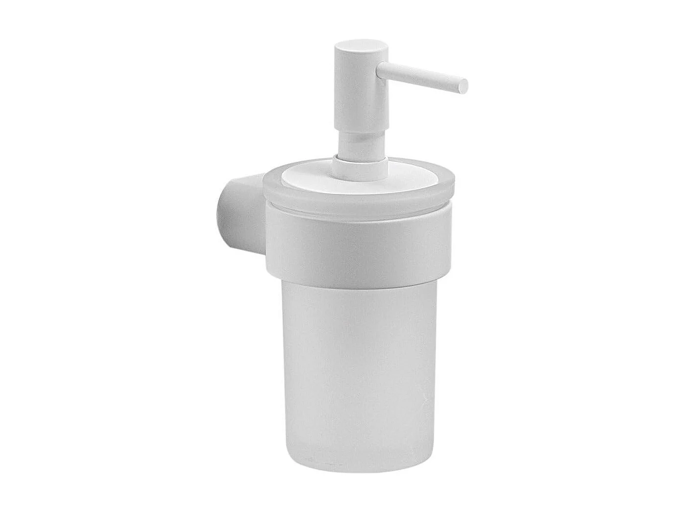 Distributeur De Savon Liquide 140Ml En Verre Et Laiton Blanc  | Giacinto