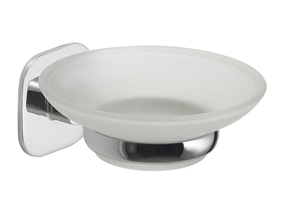 Porte-Savon Verre/Acier Inoxydable Chromé | Timo