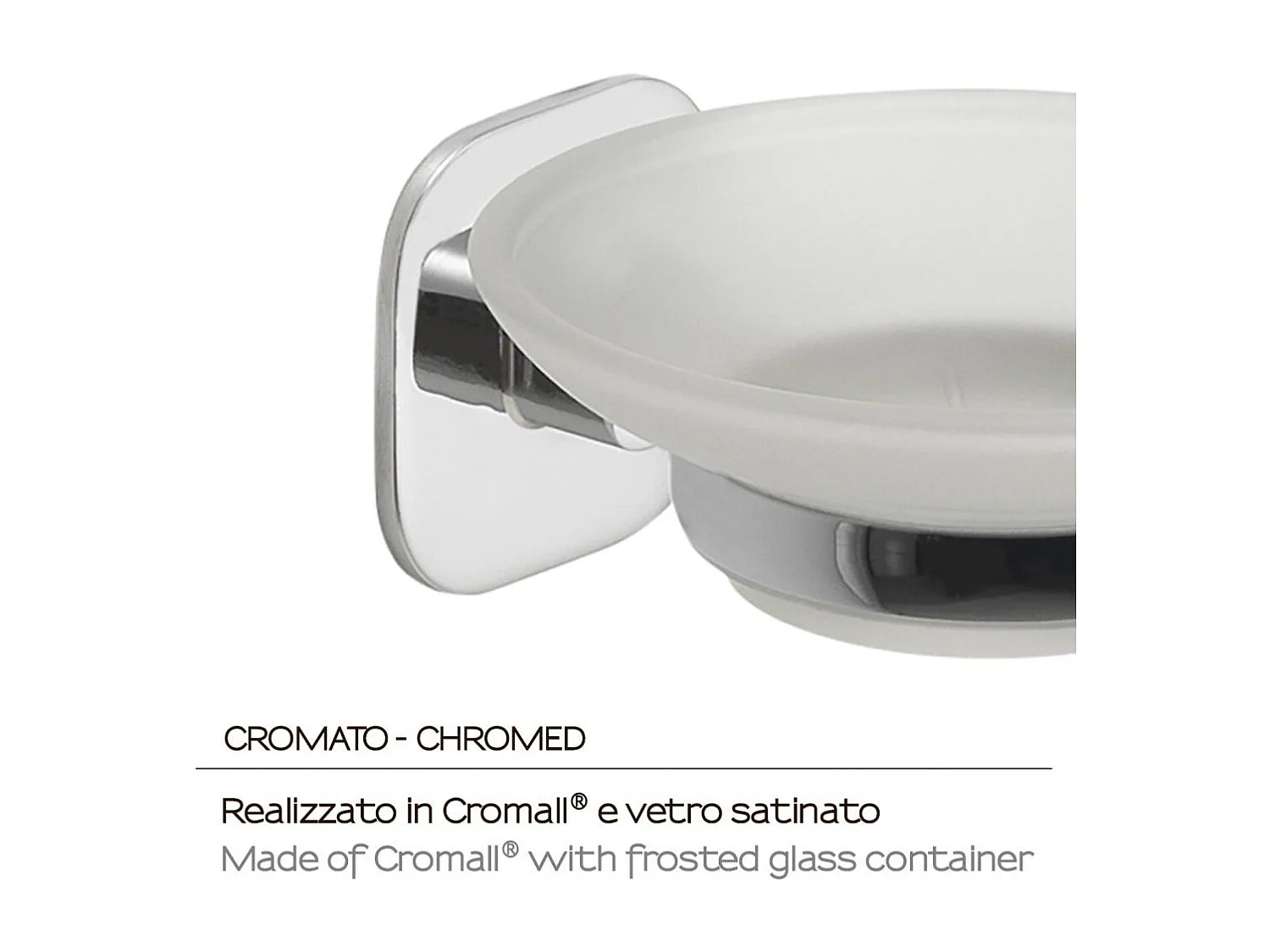 Porte-Savon Verre/Acier Inoxydable Chromé | Timo