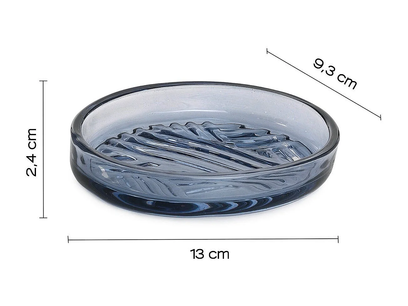 Porte-Savon En Verre Bleu  | Fiordaliso