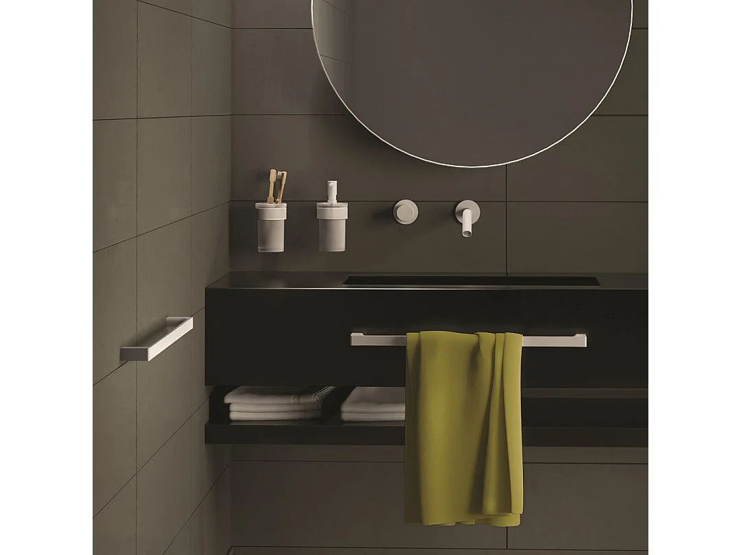 Porte-Savon En Verre/Laiton Chromé Blanc Mat - Fixation Par Vis Incluse | Giacinto