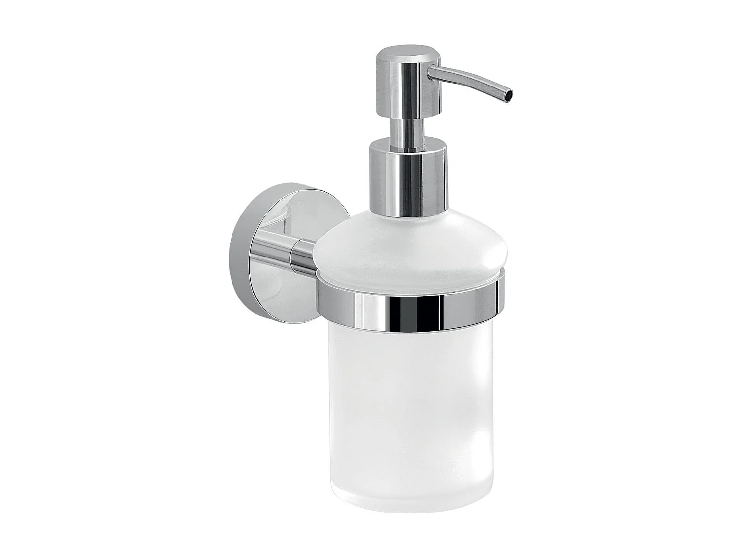 Distributeur De Savon Liquide Fixation Murale Avec Doseur En Métal Chromé | Sparta