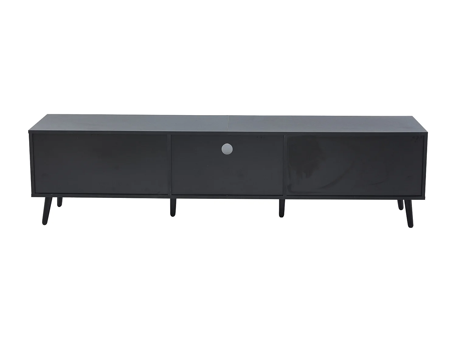 Meuble TV en Bois pour téléviseur jusqu'à 75 Pouces, Table TV 180 cm avec 2 tiroirs et étagères