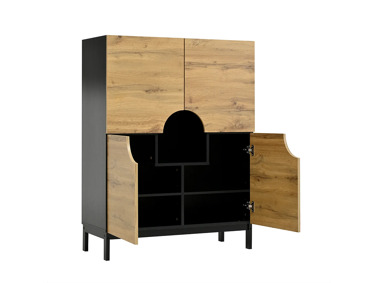 Vitrine et meuble à chaussures 2 en 1 – Design moderne avec étagères réglables et grand espace de rangement