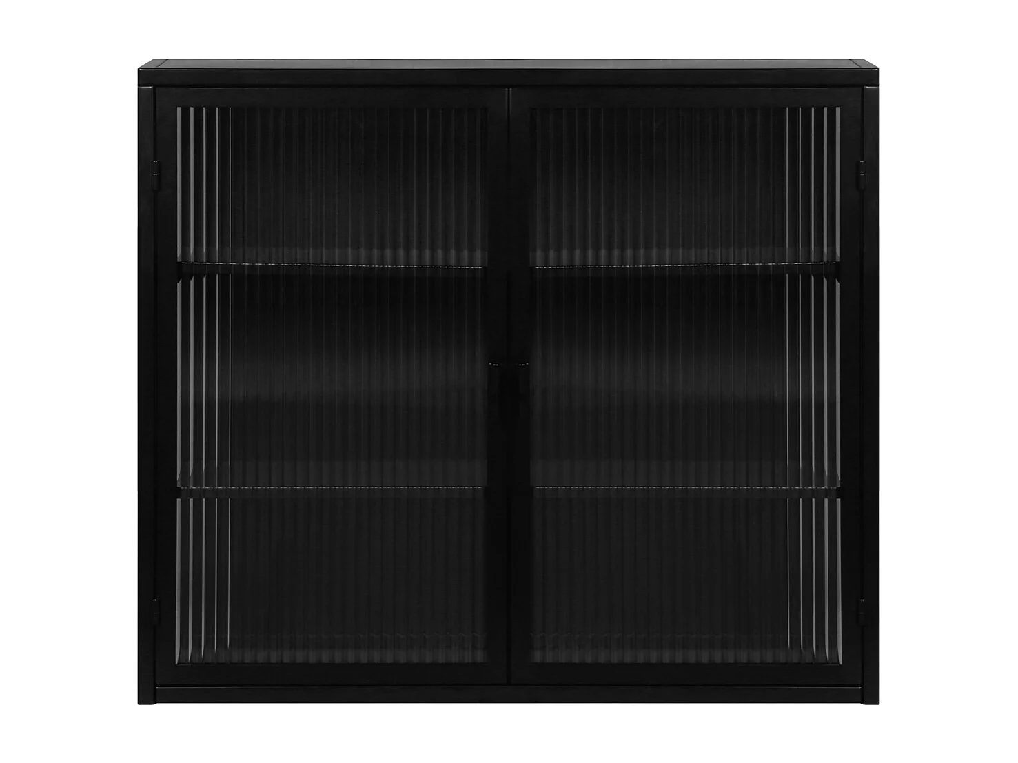 Vitrina de pared para cocina con puertas de cristal, 3 niveles de almacenamiento, ideal para salón o baño, color negro