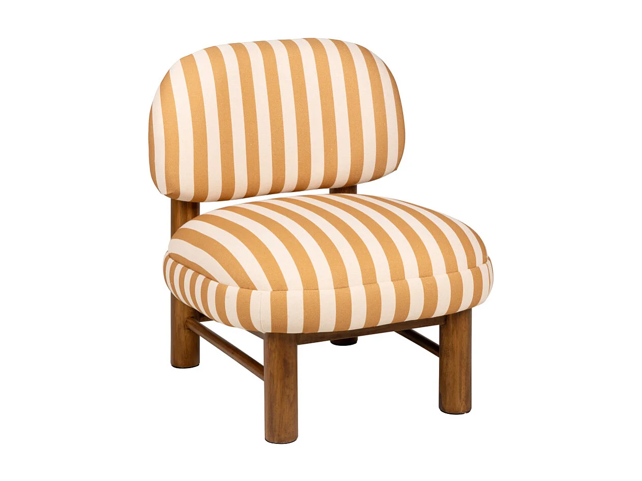 Nubo - Fauteuil en tissu et bois - Jaune