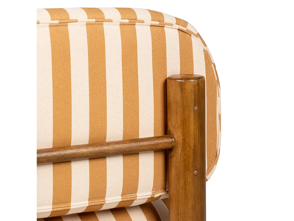 Nubo - Fauteuil en tissu et bois - Jaune