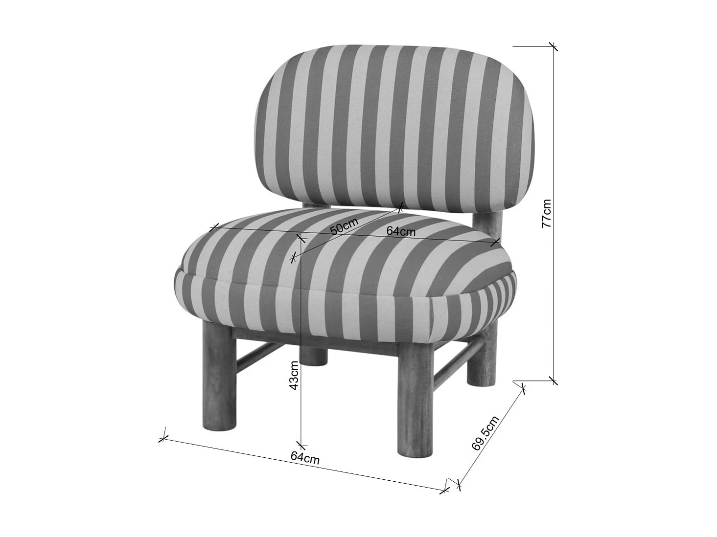 Nubo - Fauteuil en tissu et bois - Jaune