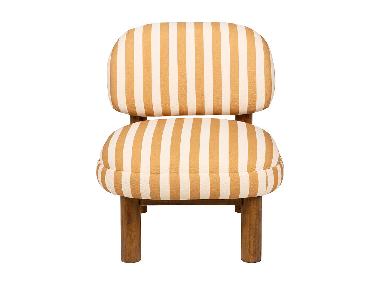 Nubo - Fauteuil en tissu et bois - Jaune