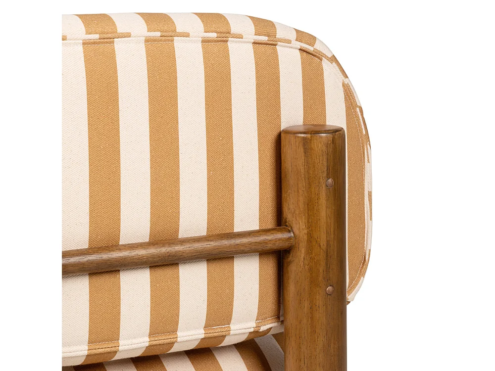 Nubo - Fauteuil en tissu et bois - Jaune