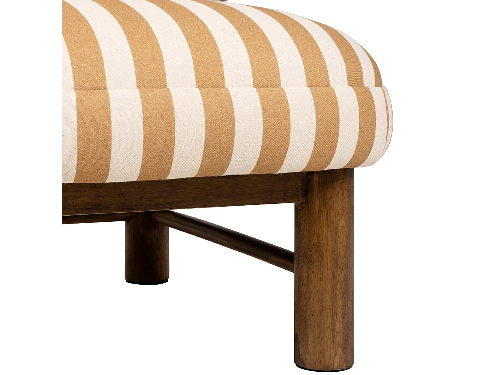 Nubo - Fauteuil en tissu et bois - Jaune