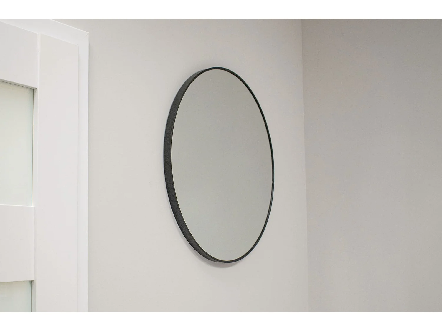 Valora 70CM SPIEGEL Rond Zwart Metalen Frame Scandinavische Stijl