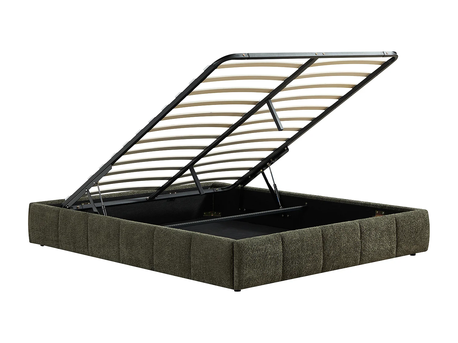 Sommier coffre 160 x 200 cm en tissu bouclette - Vert - NULOX de YSMÉE