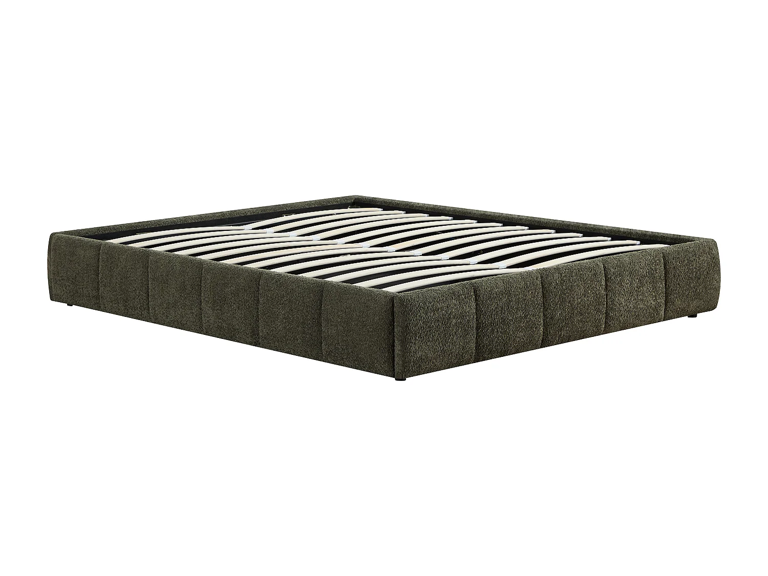 Sommier coffre 180 x 200 cm en tissu bouclette - Vert - NULOX de YSMÉE