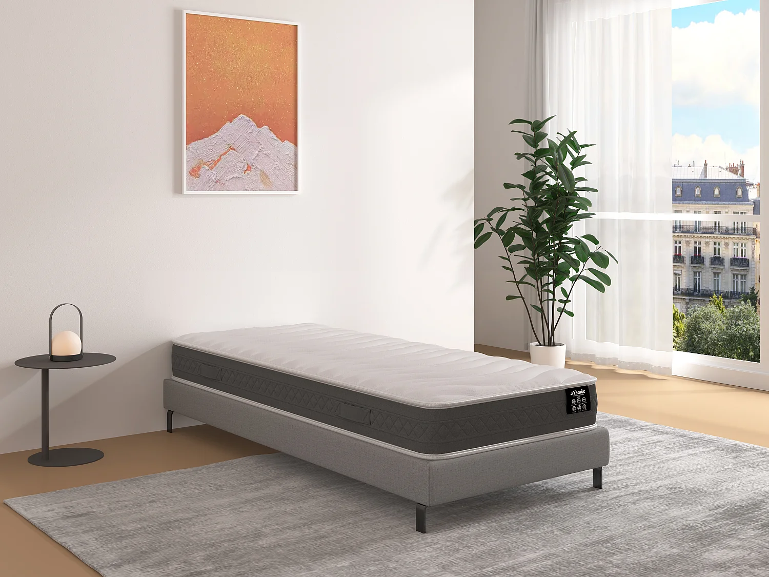Matelas 90 x 190 cm ressorts ensachés ép.20cm - ENOROS de YSMÉE