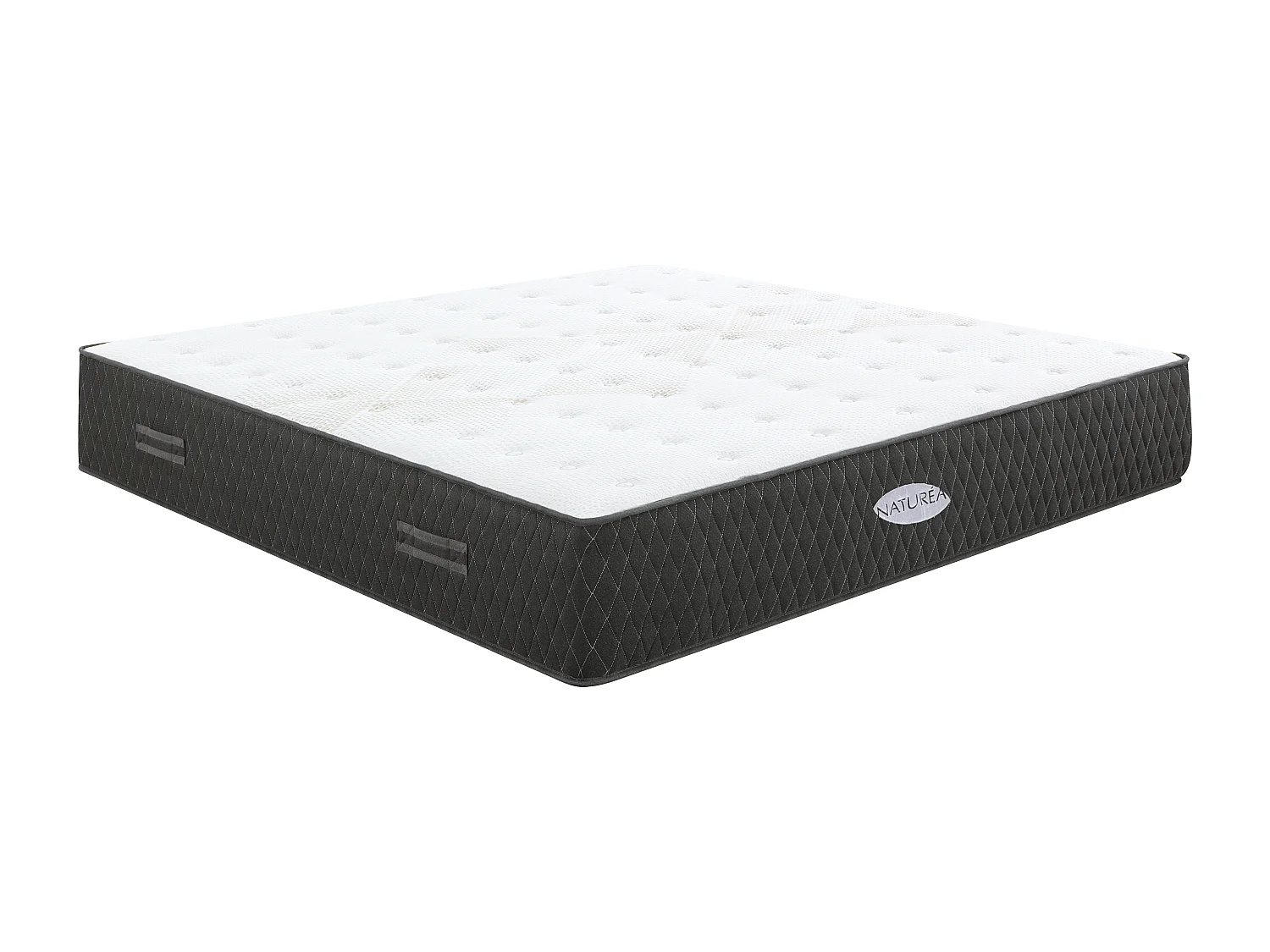 Matelas 200 x 200 cm ressorts ensachés et fibres de Kapok ép.31cm - SOREMA de NATUREA