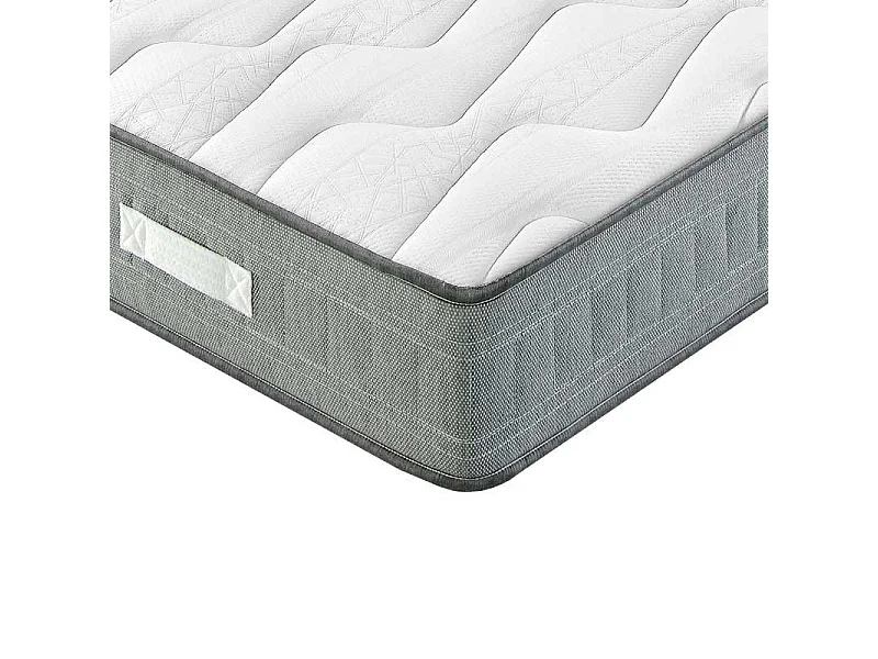 Colchón muelles ensacados Pocket V spring 22 cm con visco-90x200-Gris