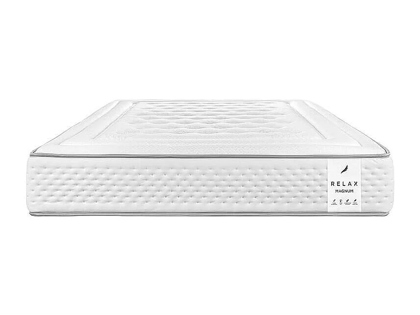 Colchón Magnum Relax muelle ensacado 32 cm firmeza personalizable-80x190-Blanco