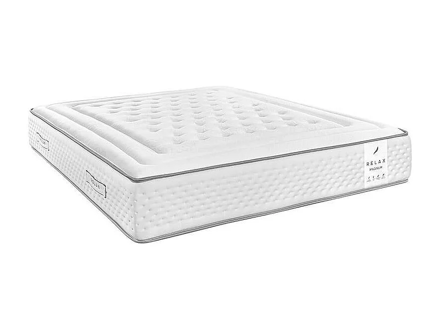 Colchón Magnum Relax muelle ensacado 32 cm firmeza personalizable-80x190-Blanco
