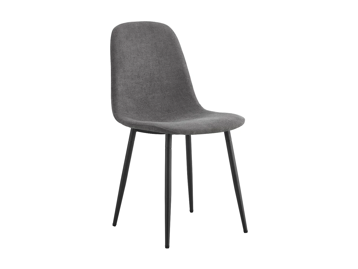 Set van 4 Scandinavische stoelen, vintage zitting van imitatiesuède en metalen poten – grijs