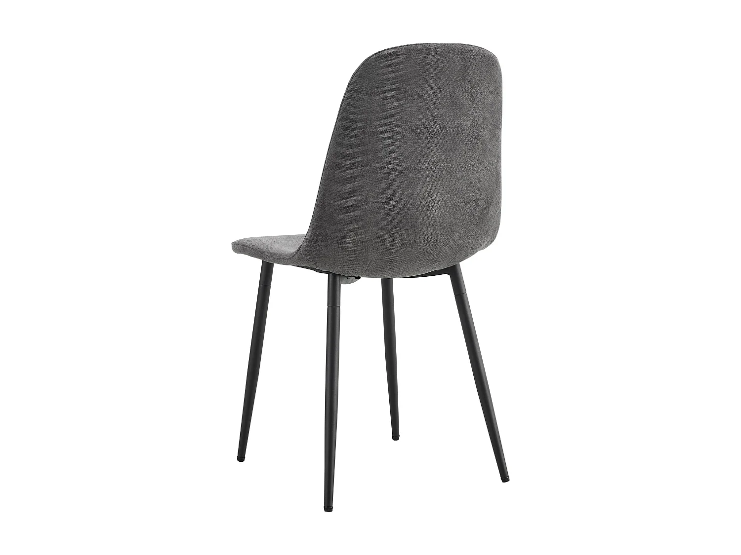 Set van 4 Scandinavische stoelen, vintage zitting van imitatiesuède en metalen poten – grijs