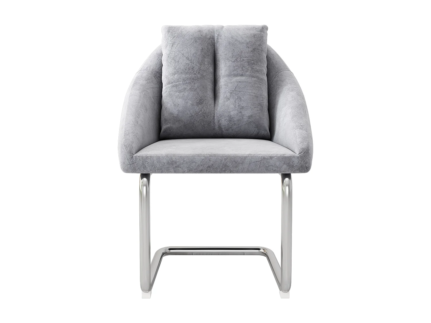 Set di 6 sedie in velluto con struttura in metallo – grigio