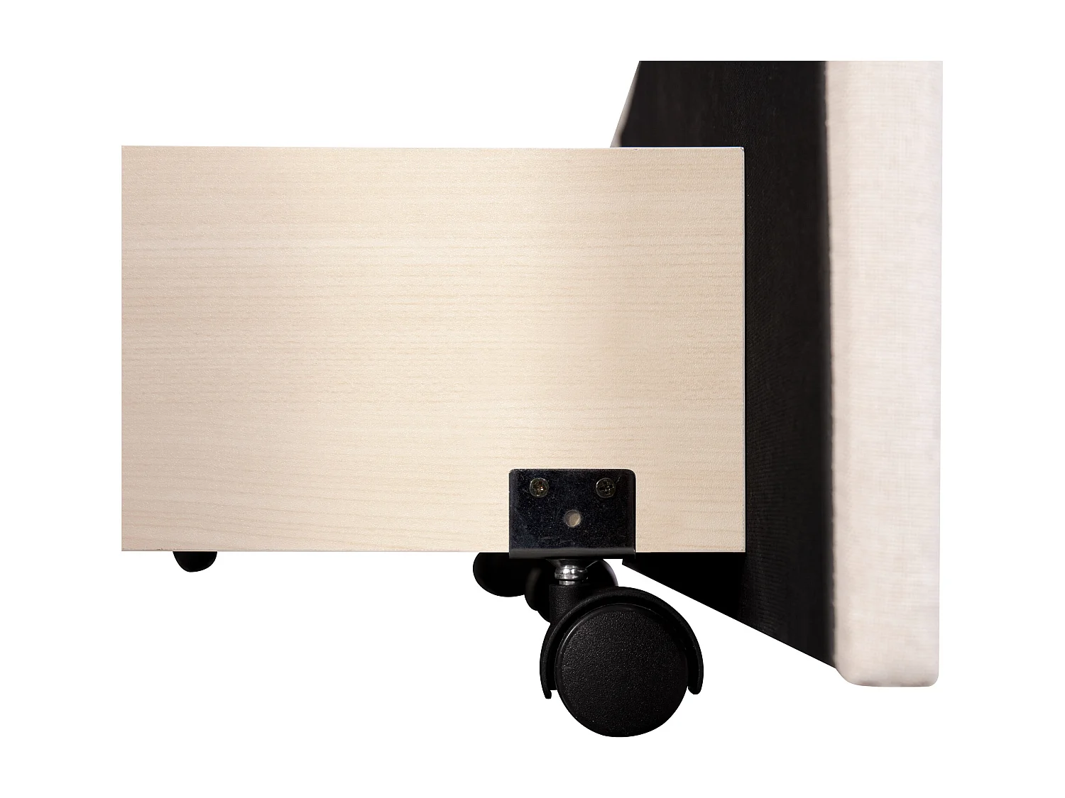 Doppelbett (140 x 200 cm) mit 4 Schubladen und LED-Lampe – beige Bettwäsche – Matratze nicht im Lieferumfang enthalten