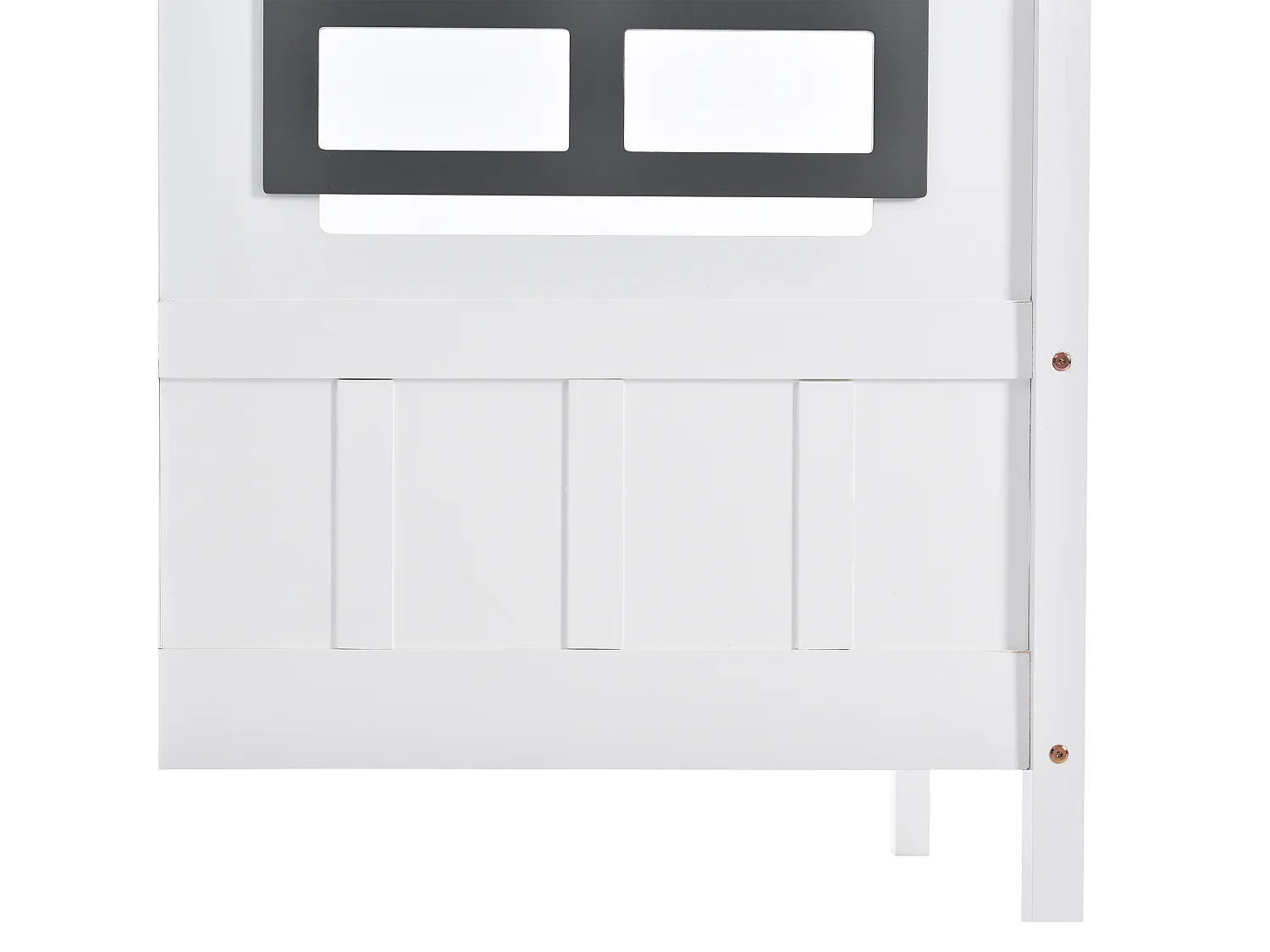 Lit cabane 200x90cm - avec deux fenêtres - bois blanc - matelas non inclus