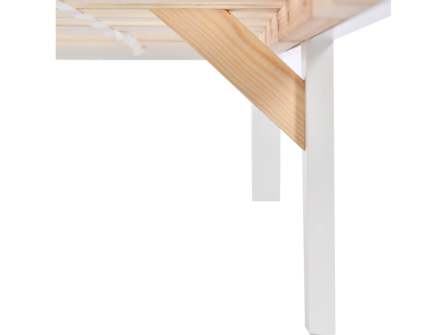 Lit cabane 200x90cm - avec deux fenêtres - bois blanc - matelas non inclus