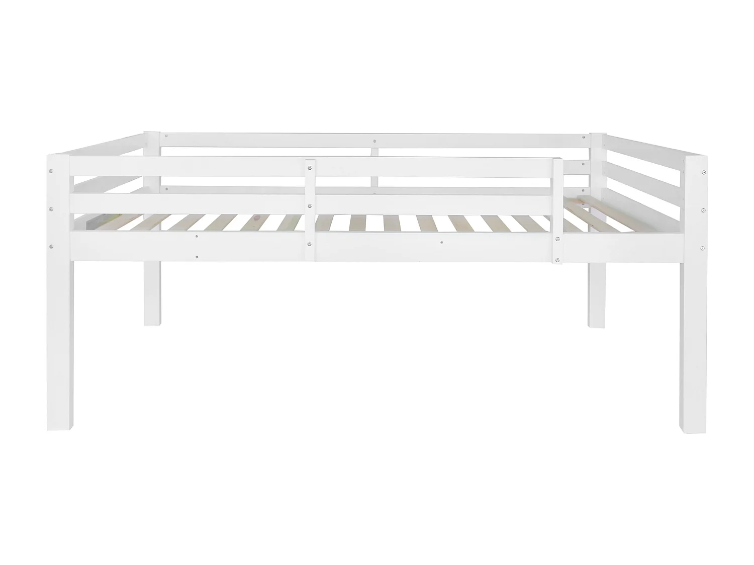 Stapelbed 90x200 cm - met schoenenrekken en planken - wit