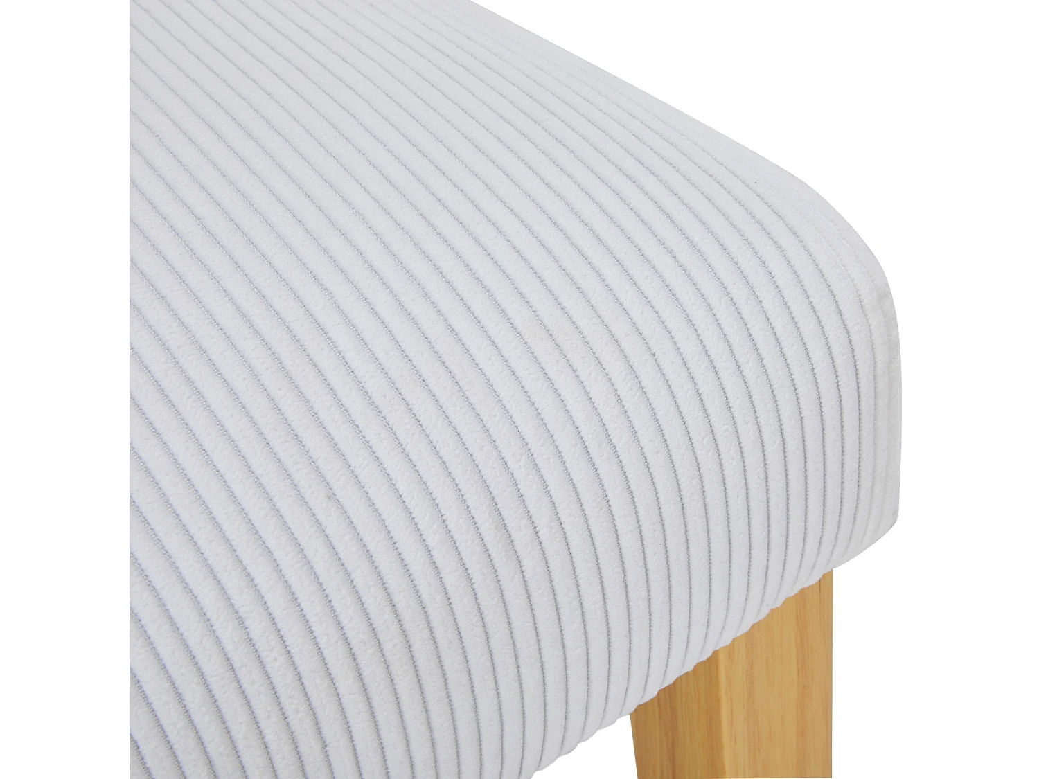 Lot de 2 chaises Rosie velours côtelé Blanc