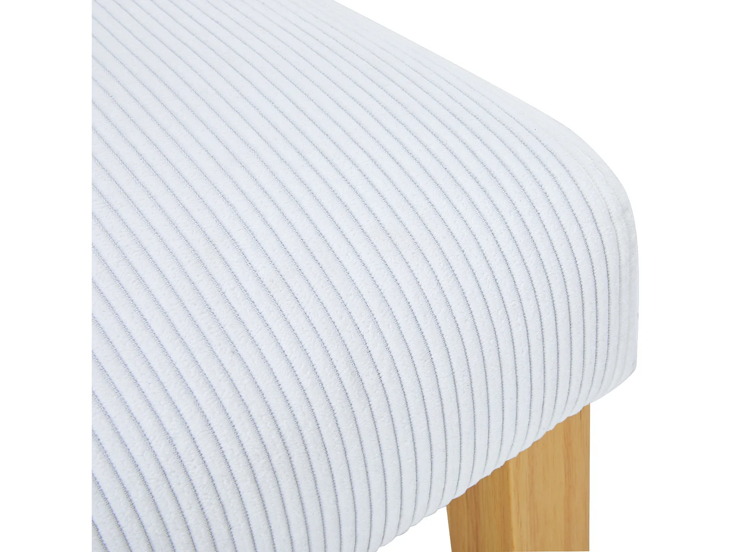 Lot de 2 chaises Rosie velours côtelé Blanc