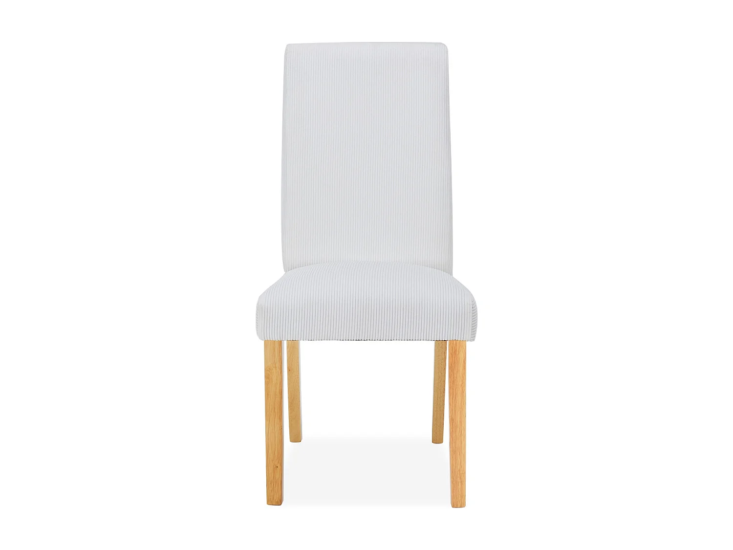 Lot de 4 chaises Rosie velours côtelé Blanc