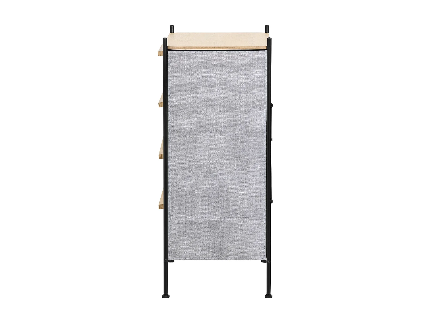 ML-Design Cómoda con 4 cajones de tela 58 x 78 x 42,5cm gris cajonera con tablero MDF y estructura de acero unidad de almacenamiento gabinete de salón